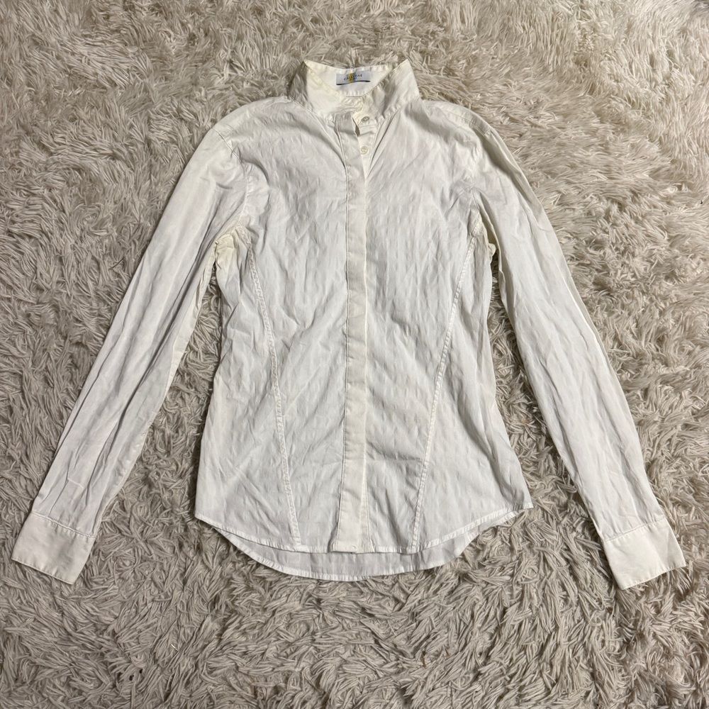 Women’s XS White Callidae Long Sleeve Horseback Riding Show Shirt